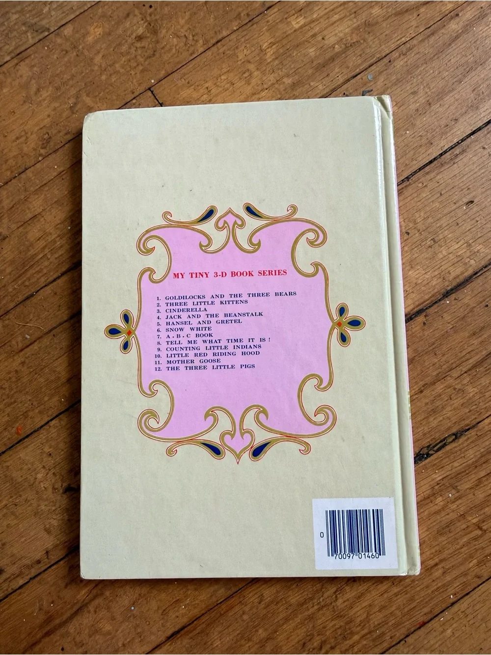 Vintage 1977 Three Little Kittens My Tiny 3-D Book Lenticular Cover Playmore
